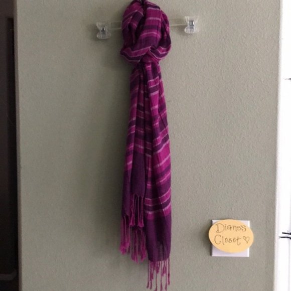 NWOT BOSSANI Women's Woven Striped Scarf/Wrap - Picture 2 of 4